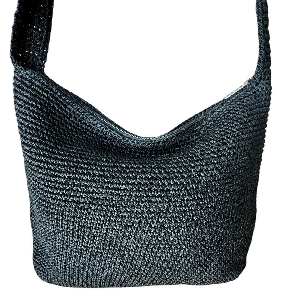 THE SAK x Womens Black Crochet Boho Hippie Spring Festival Summer Shoulder Purse